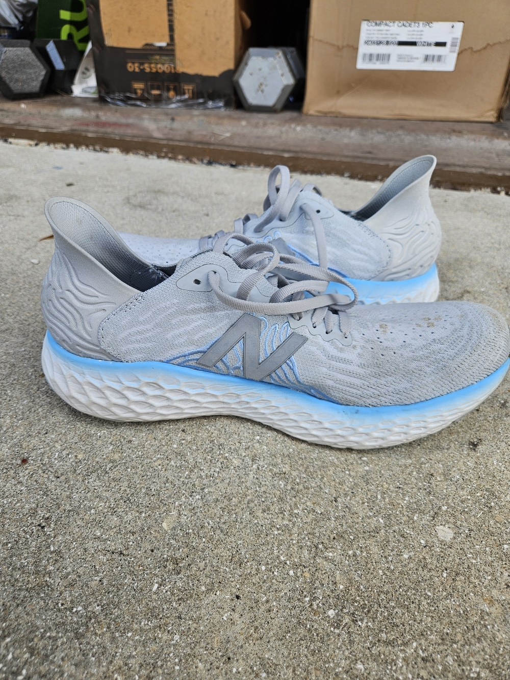 New Balance Fresh FoamX 1080 Women's Running Shoes Light Gray Blue Size 11 US - Picture 9 of 13
